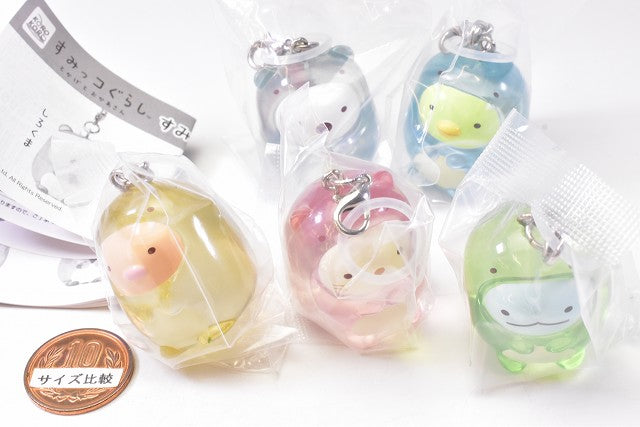 珊瑚セット Sumikkogurashi Sumikko Zaurus Clear Mascot Charm [All 5 type