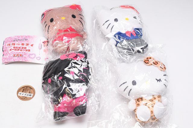 HELLO KITTY ball and chainとぬいぐるみセット Hello Kitty Plush ball chain Part.2 [All 4 type set(Full Complete