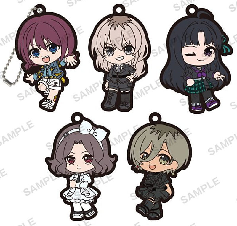 Girls Band Cry Capsule Rubber Keychain [All 5 type set (Full