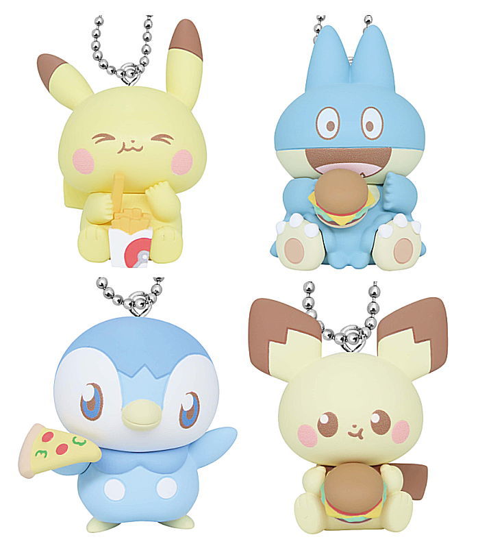 Pokepeace Diner Mascot Keychain [All 4 type set (Full Complete