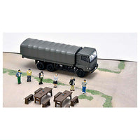GJ! Hataraku Norimono Hyakkei 003R -SDF Disaster Prevention Training Site- Returns [3.Extra Large Truck + Desk and Chair + Civilian]