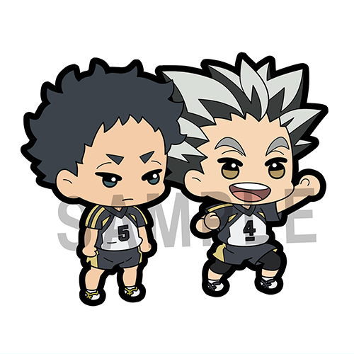 Rubber Mascot Buddy Colle Haikyu !! [5.Keiji Akaashi & Kotaro Bokuto]