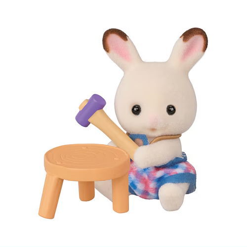 Sylvanian Families BB-13 Baby Collection Baby Craft Lover Series [3.Chocolate rabbit baby Breeze]