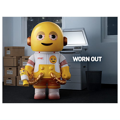 POPMART MEGA SPACE MOLLY 100% x emoji series [7.WORN OUT]