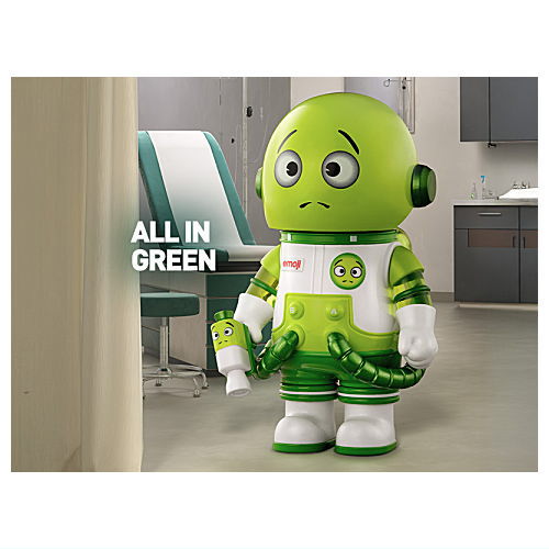 POPMART MEGA SPACE MOLLY 100% x emoji series [8.ALL IN GREEN]