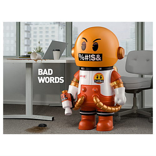 POPMART MEGA SPACE MOLLY 100% x emoji series [10.BAD WORDS]