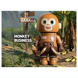 POPMART MEGA SPACE MOLLY 100% x emoji series [17.MONKEY BUSINESS]