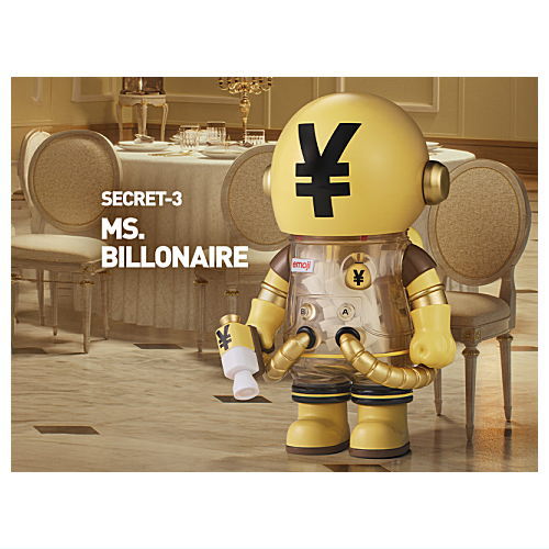 POPMART MEGA SPACE MOLLY 100% x emoji series [21.Secret 3: MS. BILLIONAIRE]