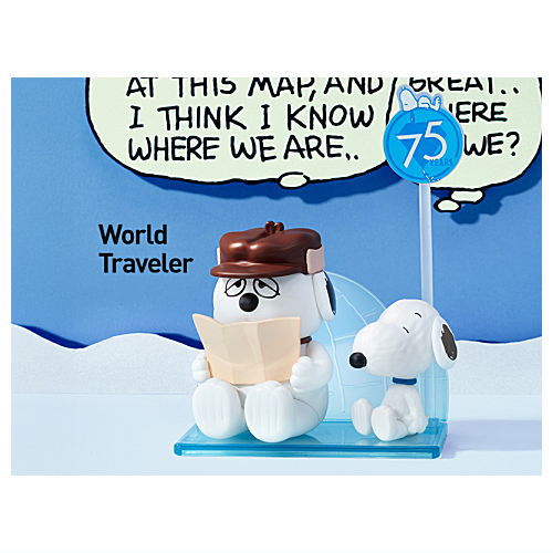 POPMART Peanuts 75th Anniversary Snoopy Comic Life Series [7.World Traveler]