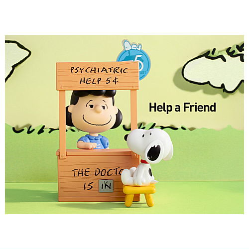 POPMART Peanuts 75th Anniversary Snoopy Comic Life Series [12.Help a Friend]