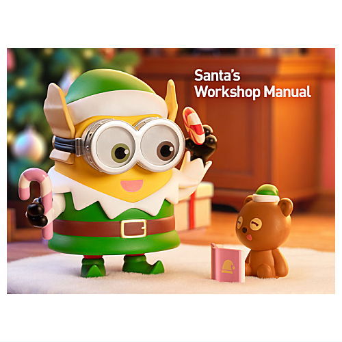 POPMART Minions Bedtime Stories by Bob and Tim series [6.Santa�fs Workshop Manual]
