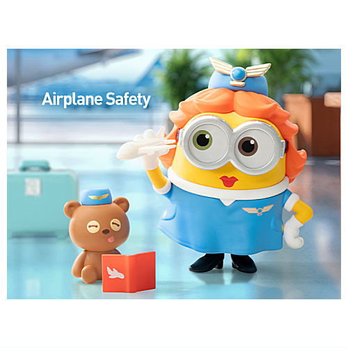 POPMART Minions Bedtime Stories by Bob and Tim series [7.Airplane Safety]