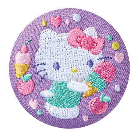 Sanrio Characters Embroidery Can Badge Biscuit Part.2 [1.Hello Kitty]