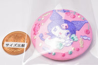 Sanrio Characters Embroidery Can Badge Biscuit Part.2 [4.Kuromi]