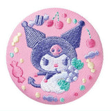 Sanrio Characters Embroidery Can Badge Biscuit Part.2 [4.Kuromi]