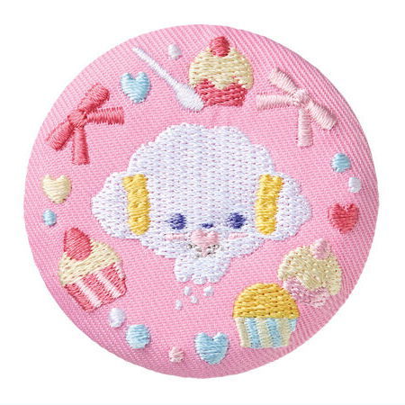 Sanrio Characters Embroidery Can Badge Biscuit Part.2 [10.Kogimyun]