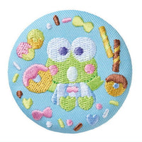 Sanrio Characters Embroidery Can Badge Biscuit Part.2 [11.Kerokerokeroppi]