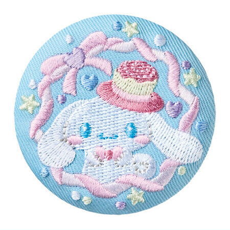 Sanrio Characters Embroidery Can Badge Biscuit Part.2 [14.Cinnamoroll (2)]