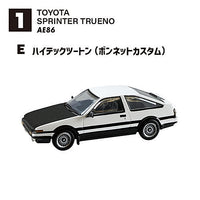 1/64 Scale Japanese Classic Car Selection Vol.15 86 Collection [5.(1E)AE86 High tech two-tone (bonnet custom)]