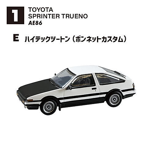 1/64 Scale Japanese Classic Car Selection Vol.15 86 Collection [5.(1E)AE86 High tech two-tone (bonnet custom)]