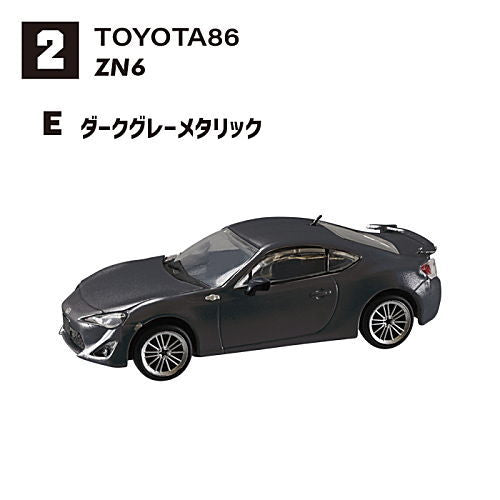 1/64 Scale Japanese Classic Car Selection Vol.15 86 Collection [10.(2E)ZN6 Dark grey metallic]
