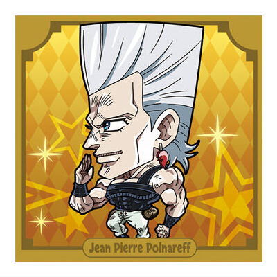 Niforamtion JoJo's Bizarre Adventure Sticker Wafer Stardust Crusaders Part.2 Egypt [5.Jean Pierre Polnareff (Rare)]
