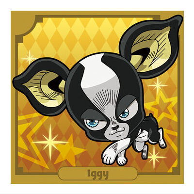 Niforamtion JoJo's Bizarre Adventure Sticker Wafer Stardust Crusaders Part.2 Egypt [6.Iggy (Rare)]