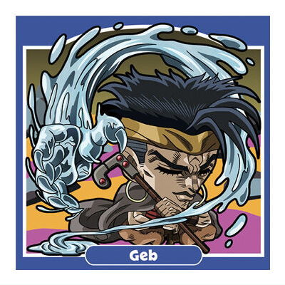 Niforamtion JoJo's Bizarre Adventure Sticker Wafer Stardust Crusaders Part.2 Egypt [7.N�fDool/Geb  (Normal)]
