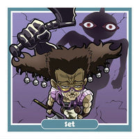 Niforamtion JoJo's Bizarre Adventure Sticker Wafer Stardust Crusaders Part.2 Egypt [12.Alessi/Sethan (Normal)]