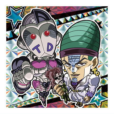 Niforamtion JoJo's Bizarre Adventure Sticker Wafer Stardust Crusaders Part.2 Egypt [15.Telence T. D'Arby: Atum (Super rare)]