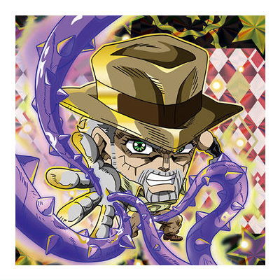 Niforamtion JoJo's Bizarre Adventure Sticker Wafer Stardust Crusaders Part.2 Egypt [22.Joseph Joestar: Hermit Purple (Jojo rare)]