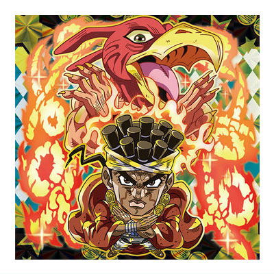 Niforamtion JoJo's Bizarre Adventure Sticker Wafer Stardust Crusaders Part.2 Egypt [23.Muhammad Avdol: Magician's Red (Jojo rare)]