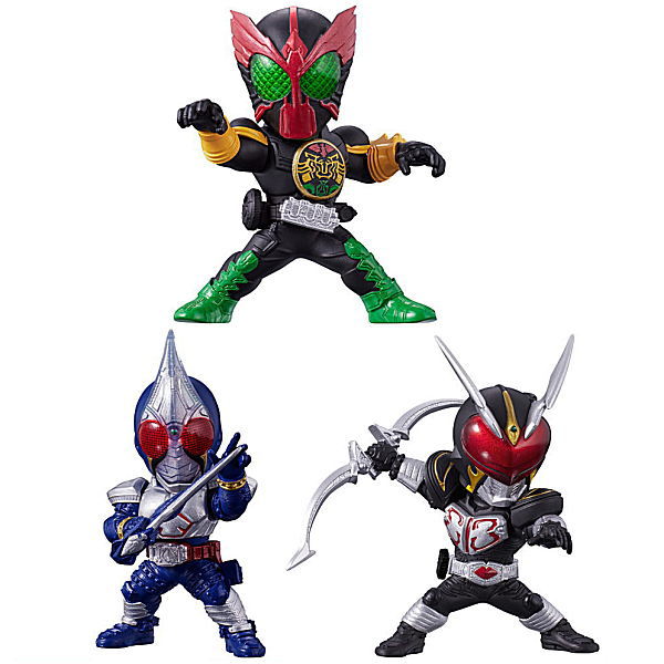 CONVERGE MOTION Kamen Rider Part.5 [Assorted 3 type set (1.(27)Kamen Rider OOO Tatoba Combo/4.(30)Kamen Rider Blade/5.(31)Kamen Rider Chalice)]