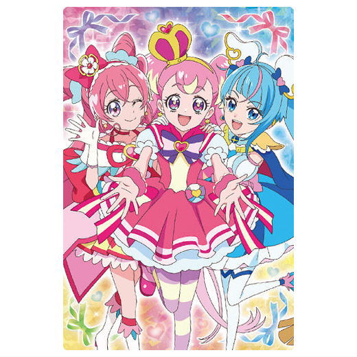PreCure All Stars KiraKira Card Gummy [17.Cure Wonderful & Cure Sky & Cure Precious (Holo Rare Card)]
