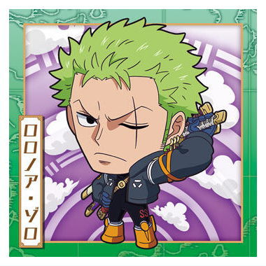 Niforamtion ONE PIECE Pirate Sticker Wafer LOG.8 Science Island [2.Roronoa Zoro (Normal)]