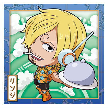 Niforamtion ONE PIECE Pirate Sticker Wafer LOG.8 Science Island [5.Sanji (Normal)]