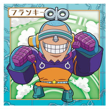 Niforamtion ONE PIECE Pirate Sticker Wafer LOG.8 Science Island [8.Franky (Normal)]