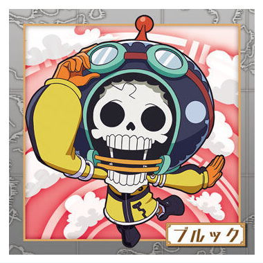 Niforamtion ONE PIECE Pirate Sticker Wafer LOG.8 Science Island [9.Brook (Normal)]