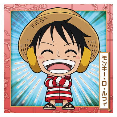 Niforamtion ONE PIECE Pirate Sticker Wafer LOG.8 Science Island [22.Monkey D. Luffy (Normal)]