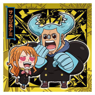 Niforamtion ONE PIECE Pirate Sticker Wafer LOG.8 Science Island [23.Sanji & Nami (Rare)]