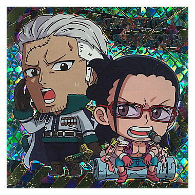 Niforamtion ONE PIECE Pirate Sticker Wafer LOG.8 Science Island [32.Secret 2: Smoker & Tashigi]
