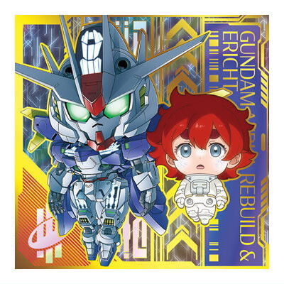 Niforamtion Mobile Suit Gundam Sticker Wafer Prelude to Battle [21.Gundam Aerial (Rebuild) & Ericht (Ultra Rare)]