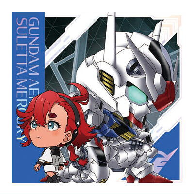 Niforamtion Mobile Suit Gundam Sticker Wafer Prelude to Battle [22.Gundam Aerial & Suletta Mercury (Super Rare)]