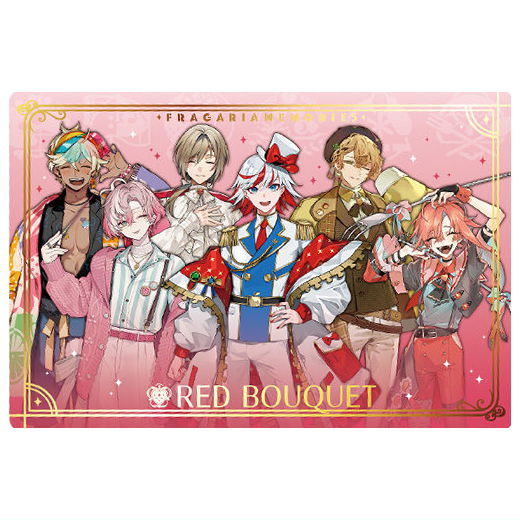 Fragaria Memories Wafer [22.Red Bouquet (Bouquet card)(Gold Foil Stamping)]
