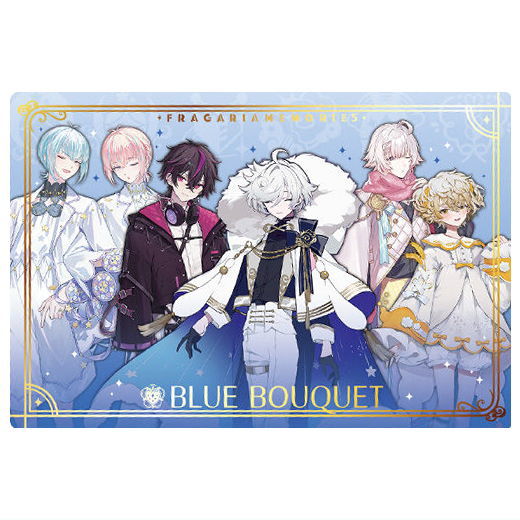Fragaria Memories Wafer [23.Blue Bouquet (Bouquet Card)(Gold Foil Stamping)]