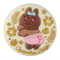 CAN BADGE COLLECTION Opanchu usagi [19.Ogoniniyaketa (Gold Embroidery Rare)]