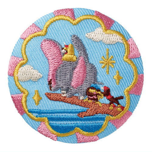 Disney Characters embroidered tin badge biscuit [3.Dumbo]