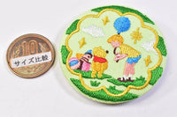 Disney Characters embroidered tin badge biscuit [9.Winnie the Pooh]