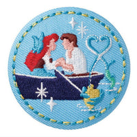 Disney Characters embroidered tin badge biscuit [10.The Little Mermaid]