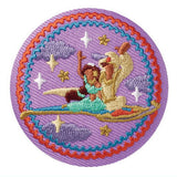 Disney Characters embroidered tin badge biscuit [12.Aladdin]